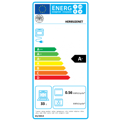 BERTAZZONI HER9 5I 2E NE T Ηλεκτρικό Φούρνος Με Κεραμικ΄ες Εστίες 90cm Μαύρο